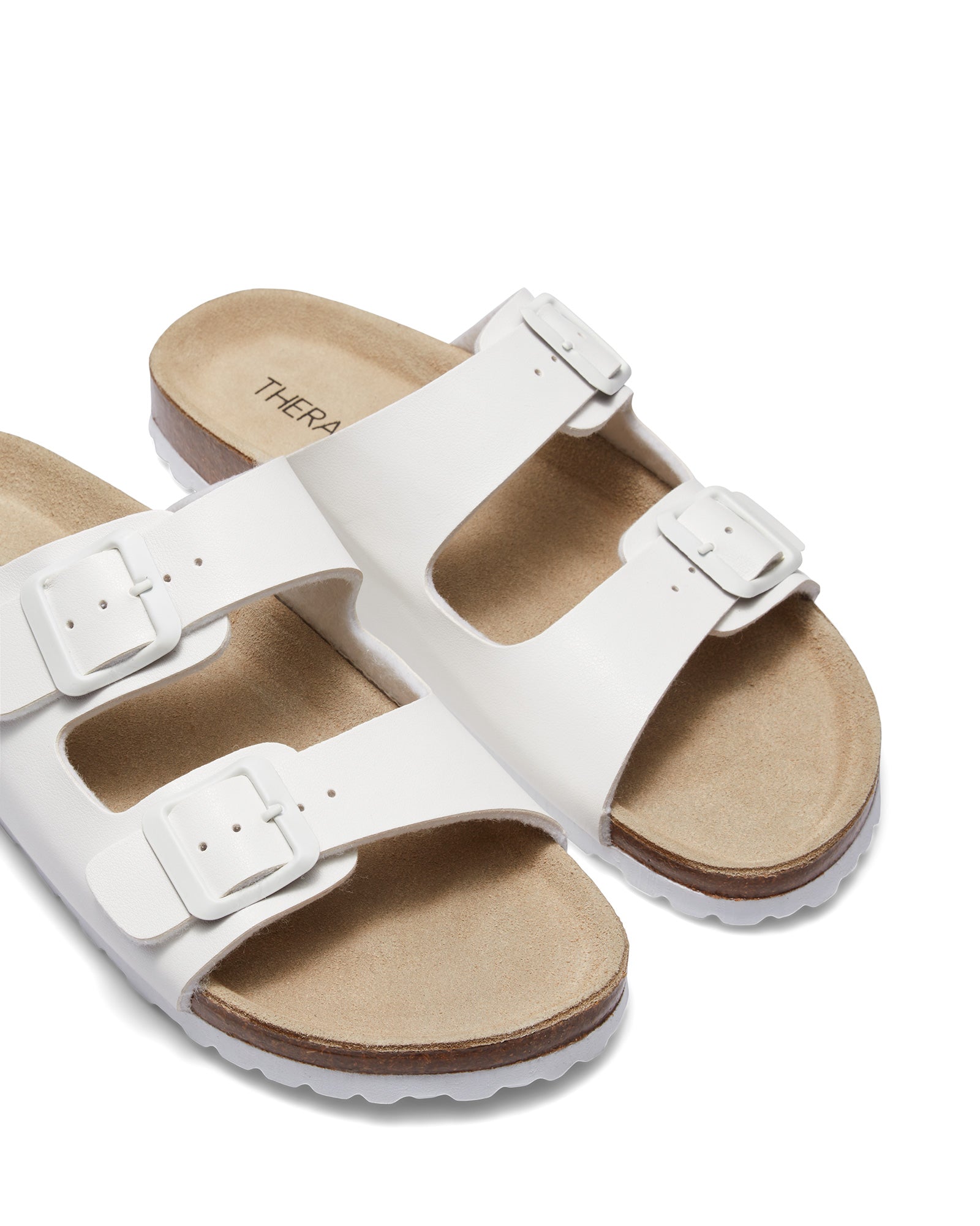 Therapy Shoes Stila White | Women's Slides | Sandals | Flats | Buckle