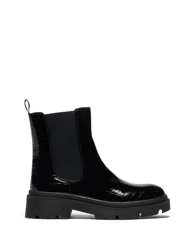 Therapy Shoes Threadbo Black Croc | Women's Boots | Ankle | Chunky | 90's
