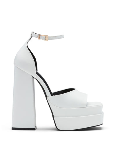 Therapy Shoes Virtue White | Women's Heels | Platform | Sandals | High Block
