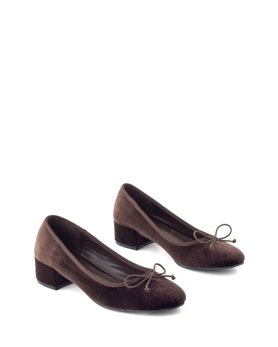 Diana Ballet Heel Chocolate Velvet