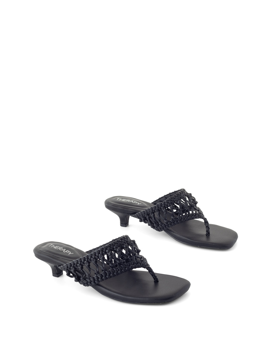 Cannes Thong Heel Black