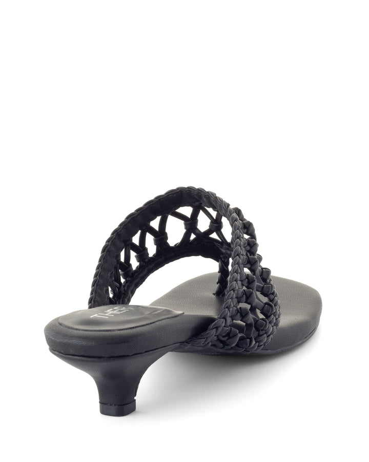 Cannes Thong Heel Black