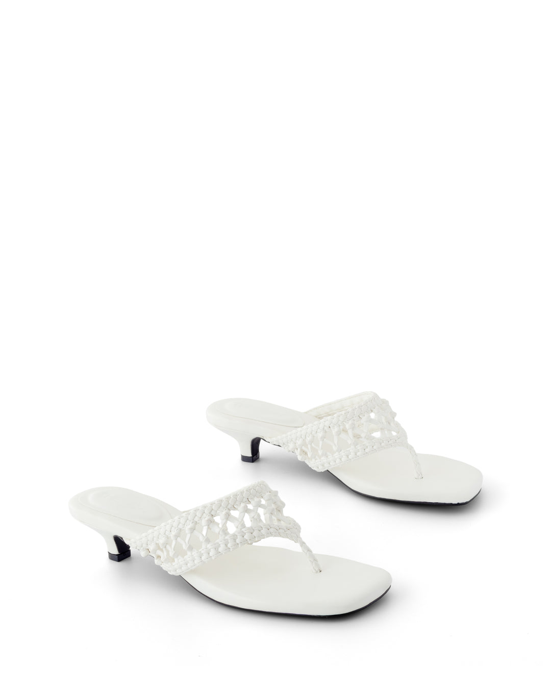 Cannes Thong Heel White