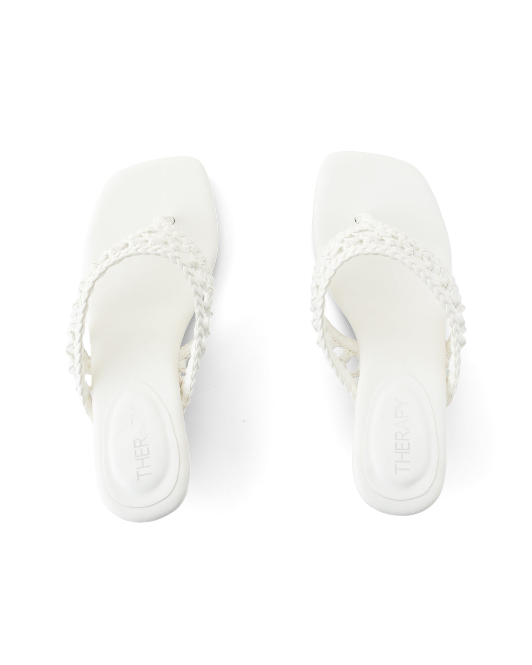 Cannes Thong Heel White