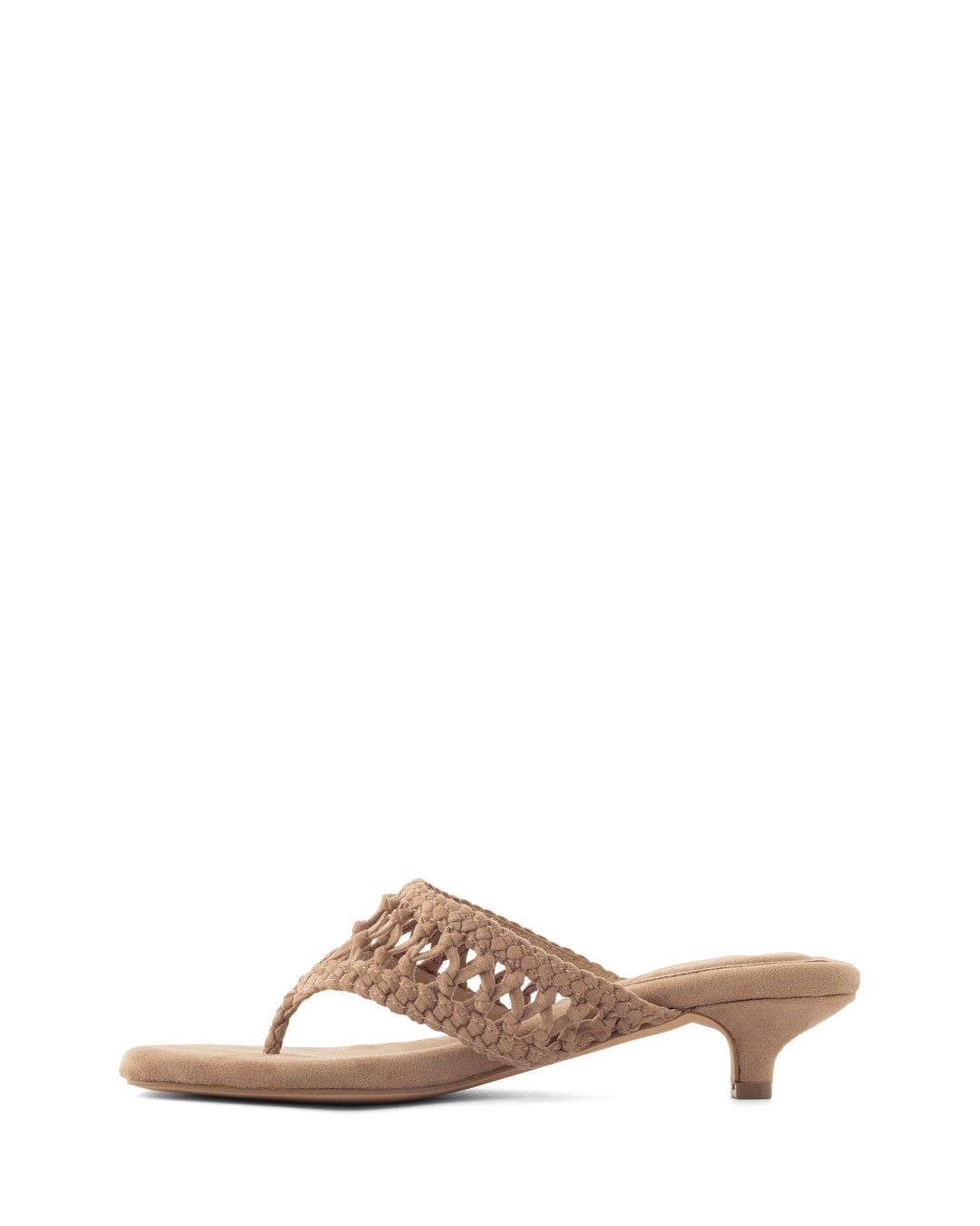 Cannes Thong Heel Cashew Suede