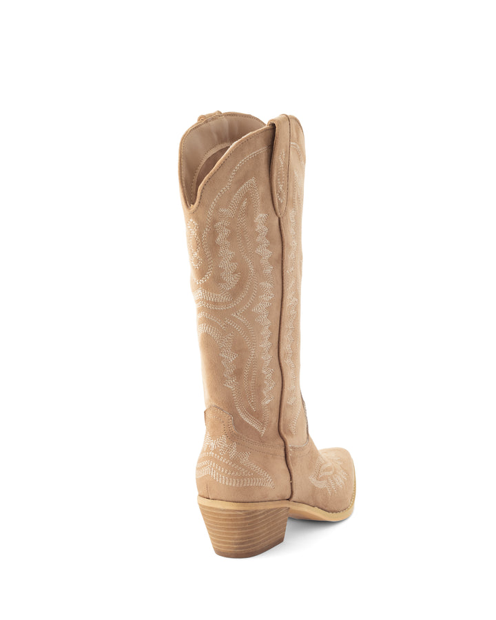 Mustang Cowboy Boot Toffee Suede