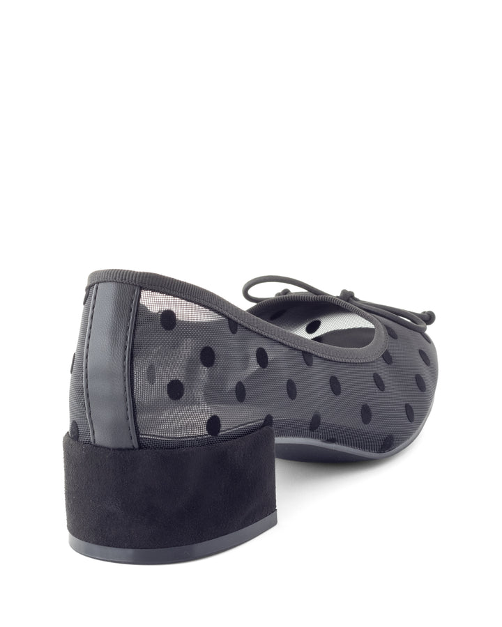 Diana Ballet Heel Black Polkadot