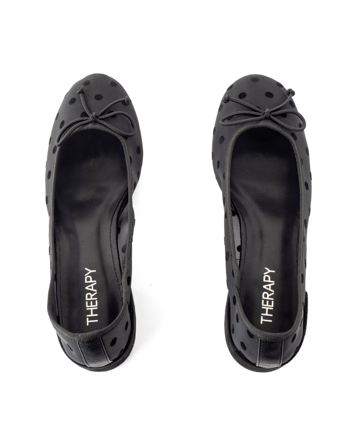 Diana Ballet Heel Black Polkadot