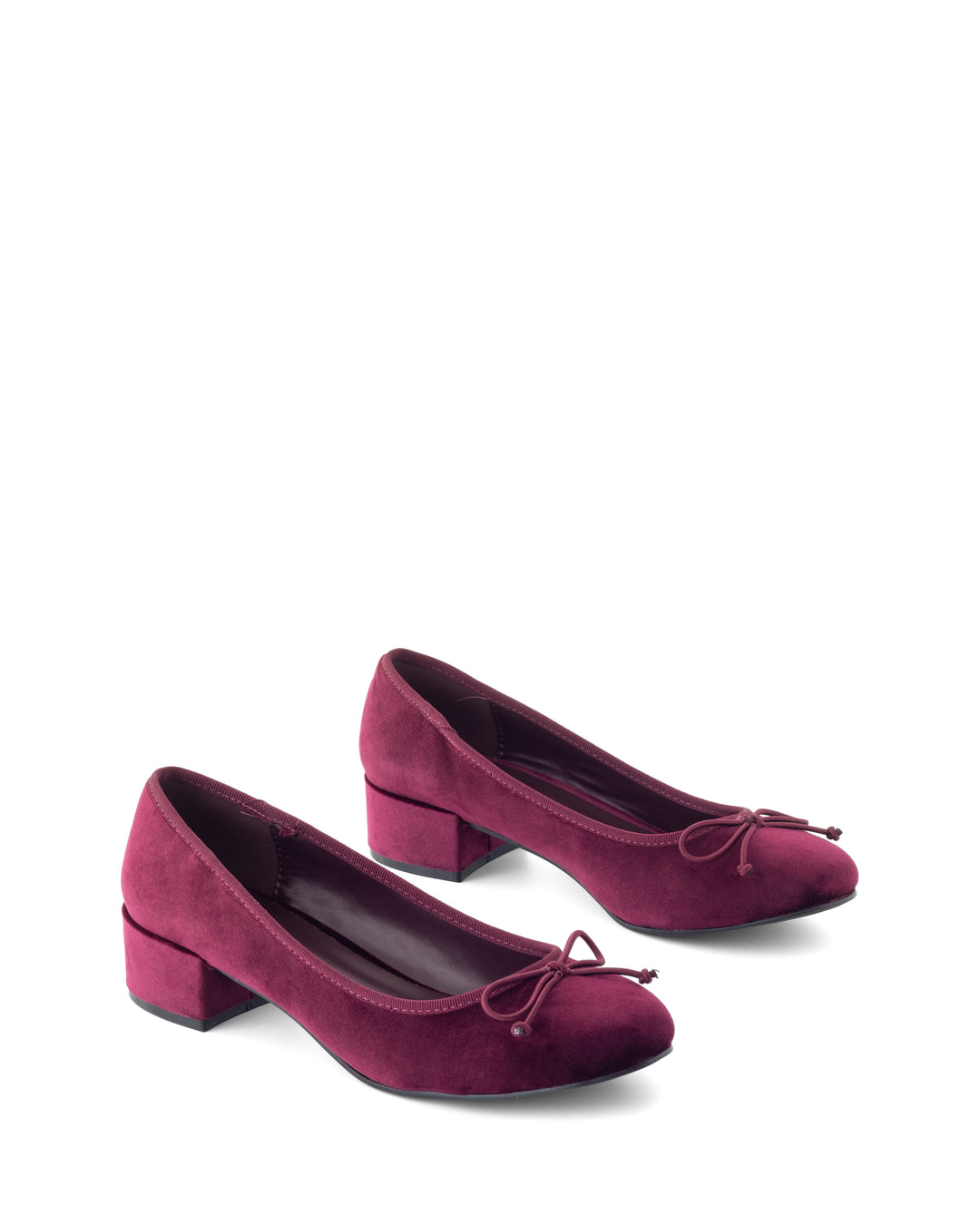 Diana Ballet Heel Bordeaux Velvet