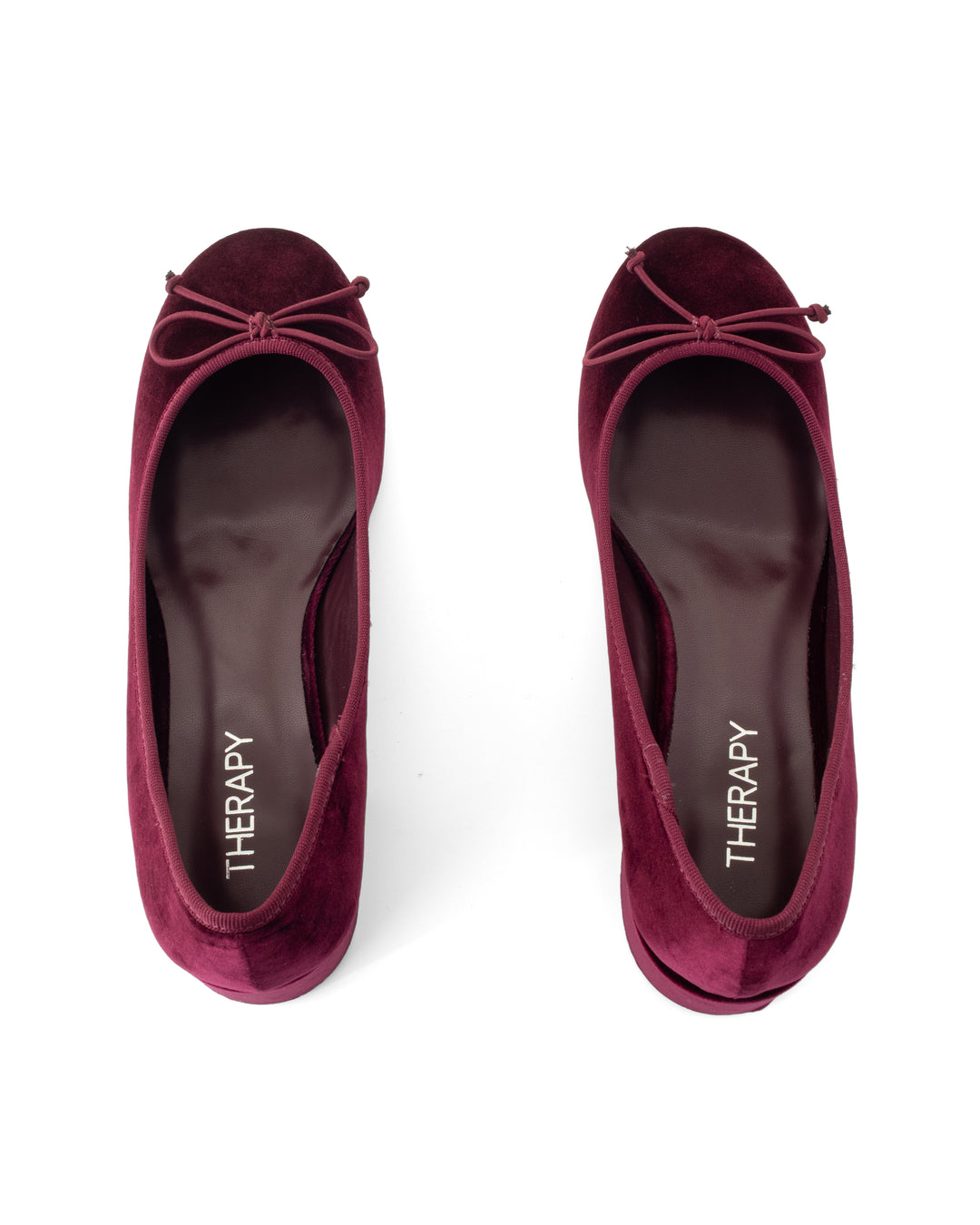 Diana Ballet Heel Bordeaux Velvet