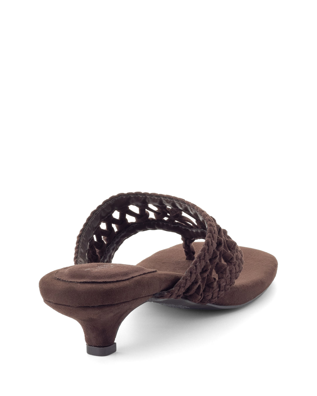 Cannes Thong Heel Chocolate Suede