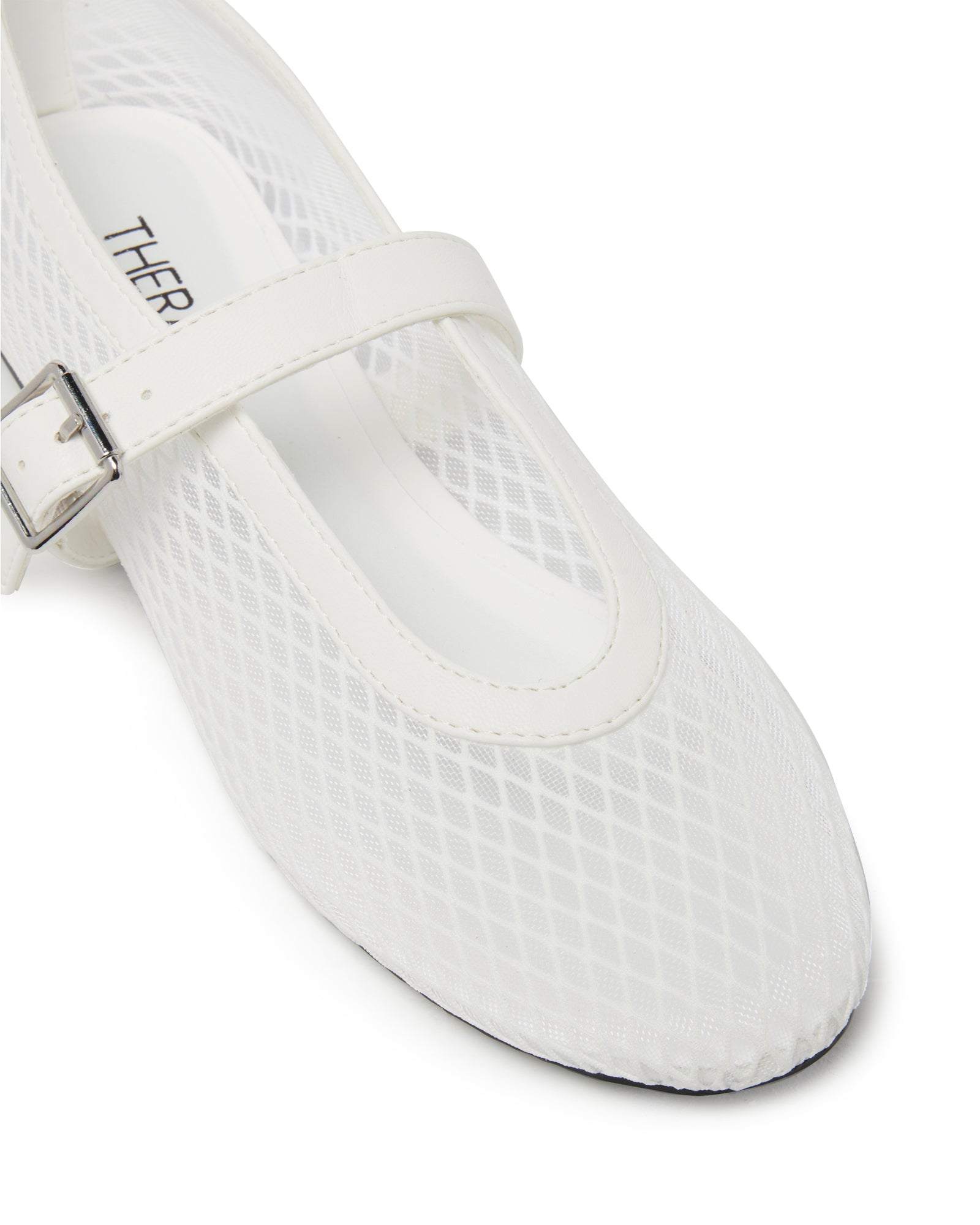 Therapy Shoes Addie White | Women's Flat | Ballet | Mesh