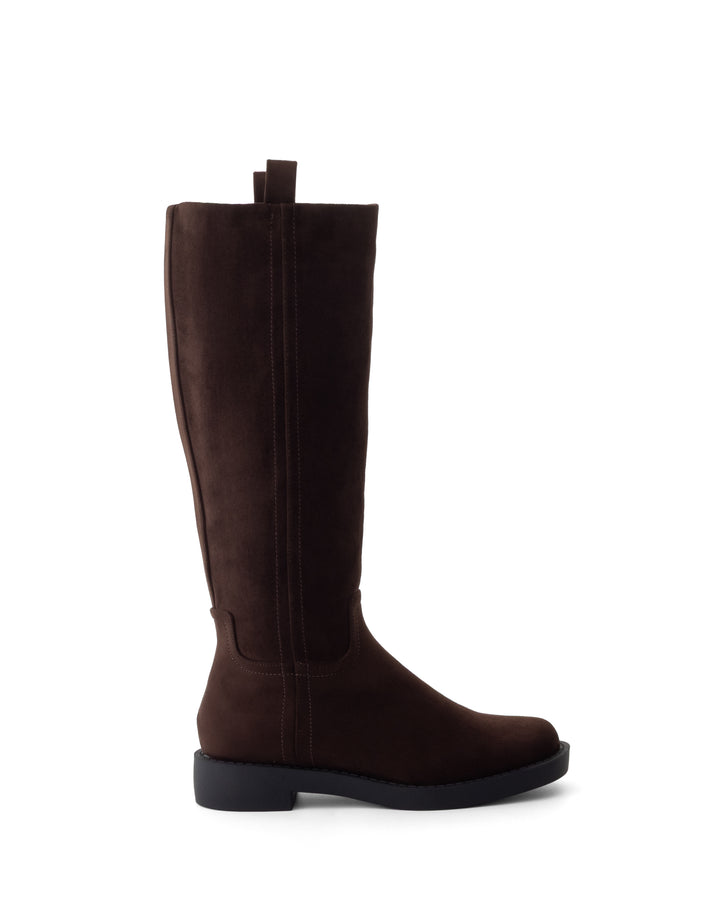 Albany Tall Boot Chocolate Faux Suede