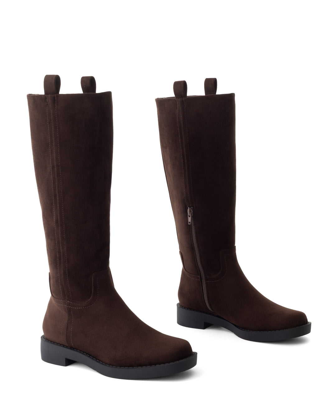 Albany Tall Boot Chocolate Faux Suede