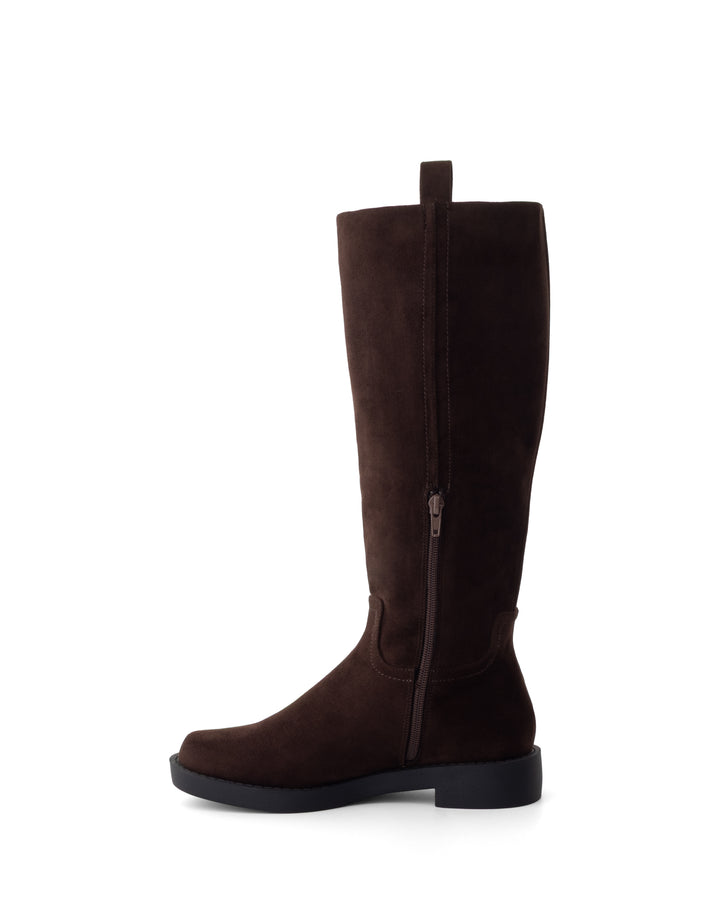 Albany Tall Boot Chocolate Faux Suede