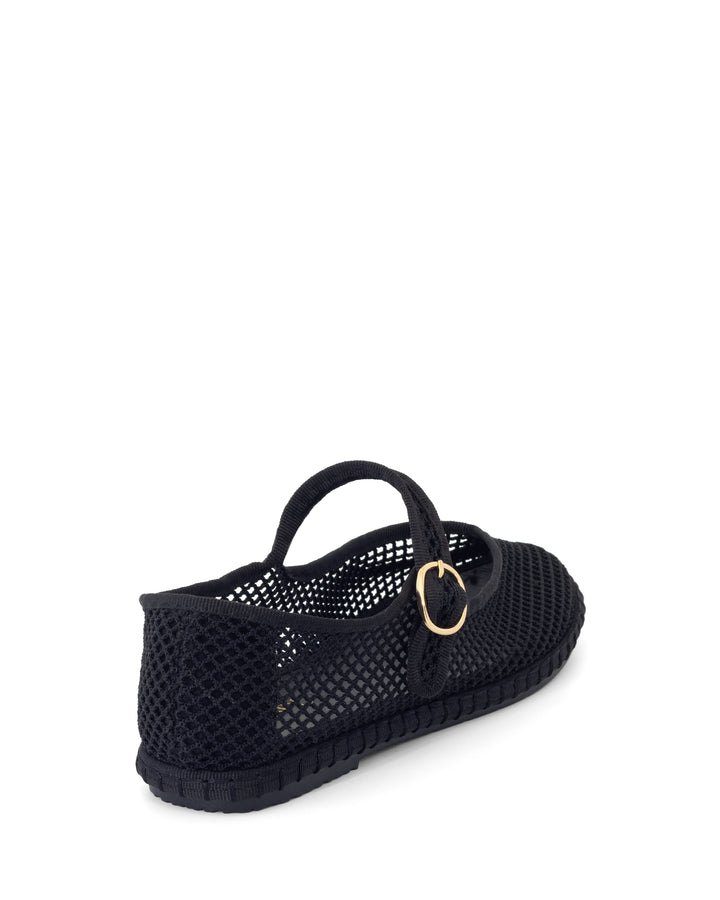 Alicante Ballet Flat Black Mesh