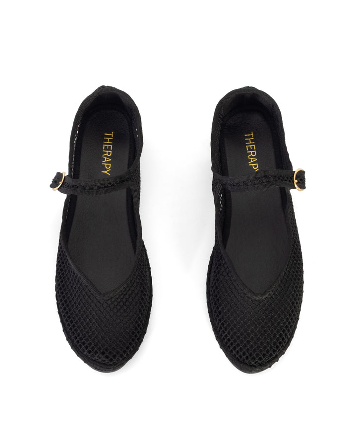 Alicante Ballet Flat Black Mesh