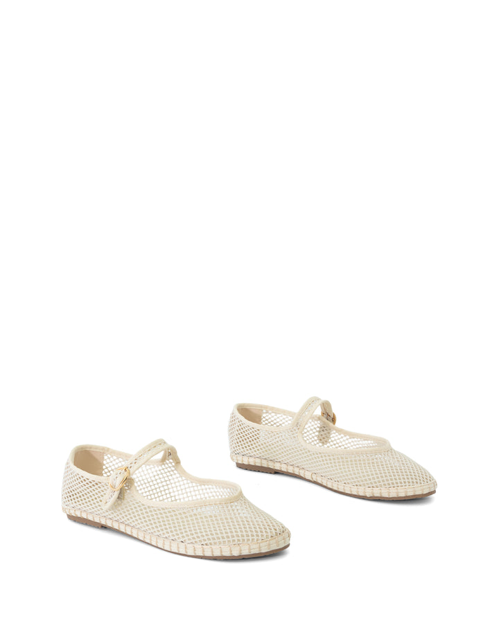 Alicante Ballet Flat Off White Mesh