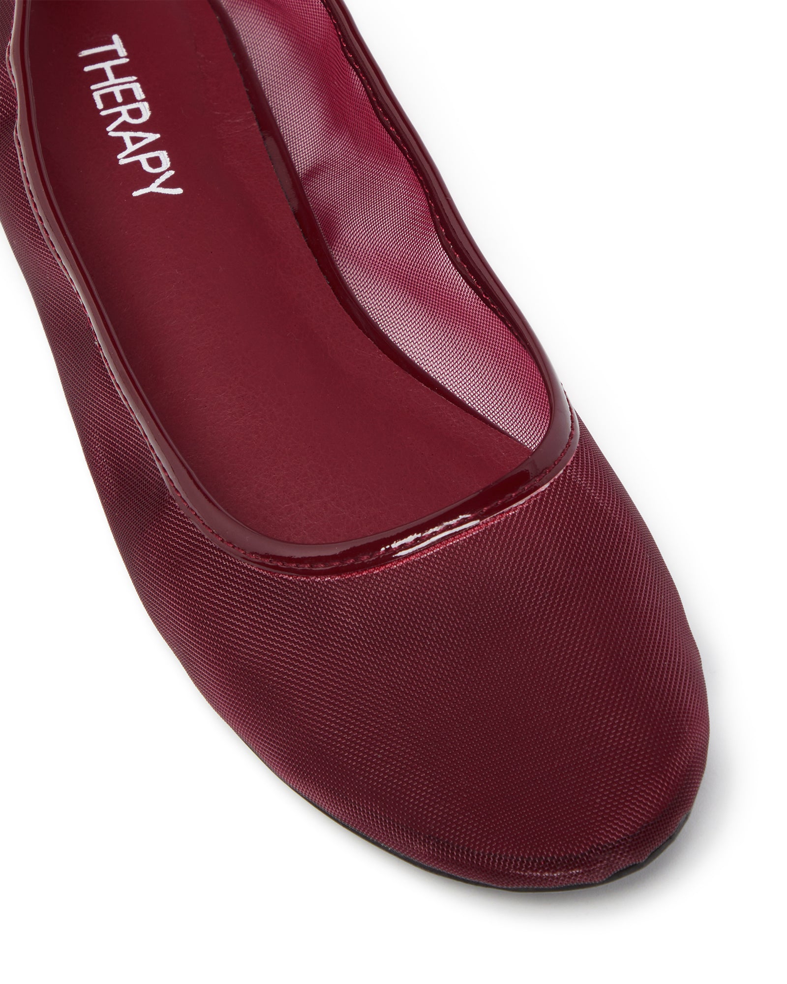 Therapy Shoes Arlo Cherry Patent  | Women's Flat | Ballet | Mesh