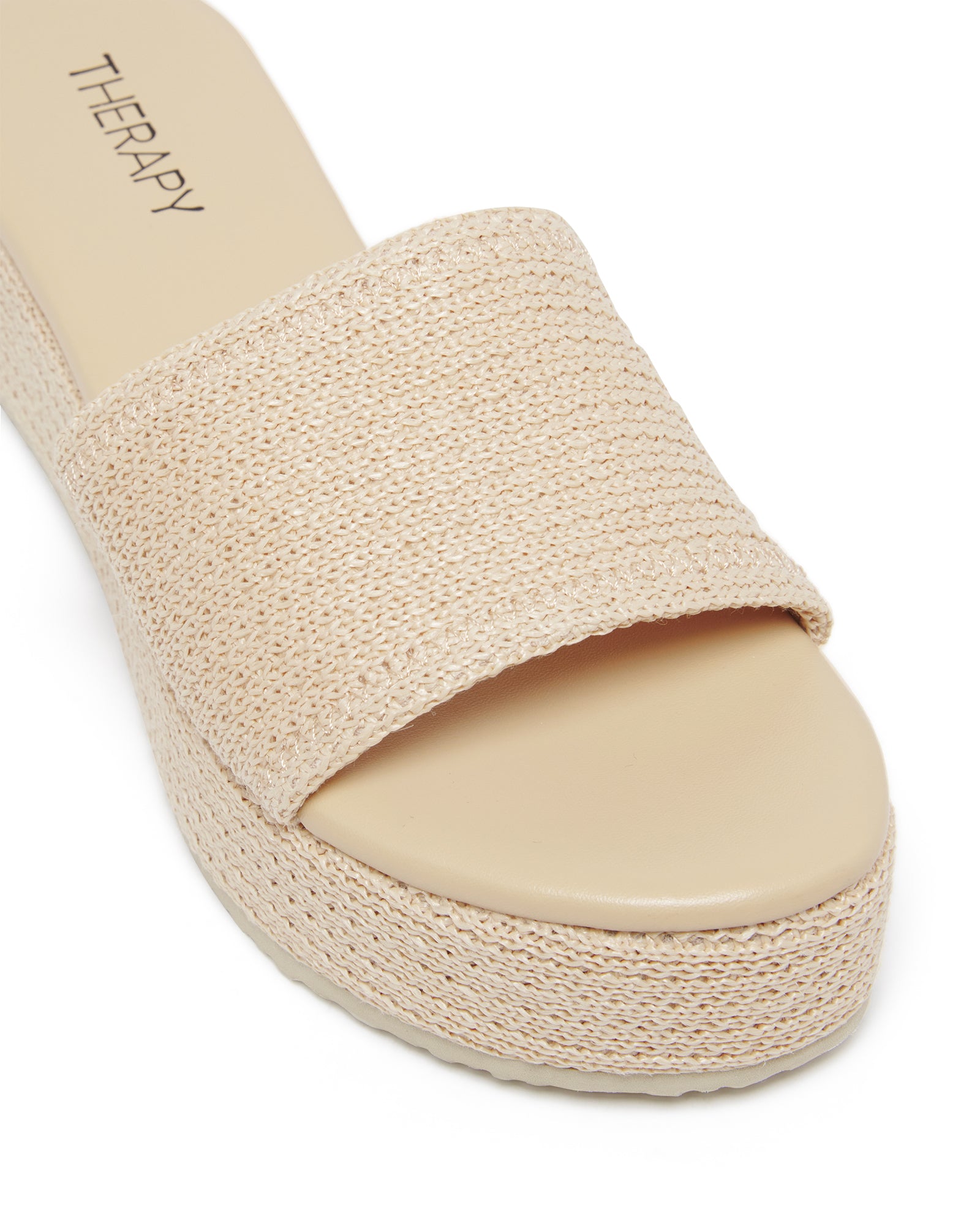 Therapy Shoes Avery Natural Raffia | Women's Sandals | Slides | Flatform