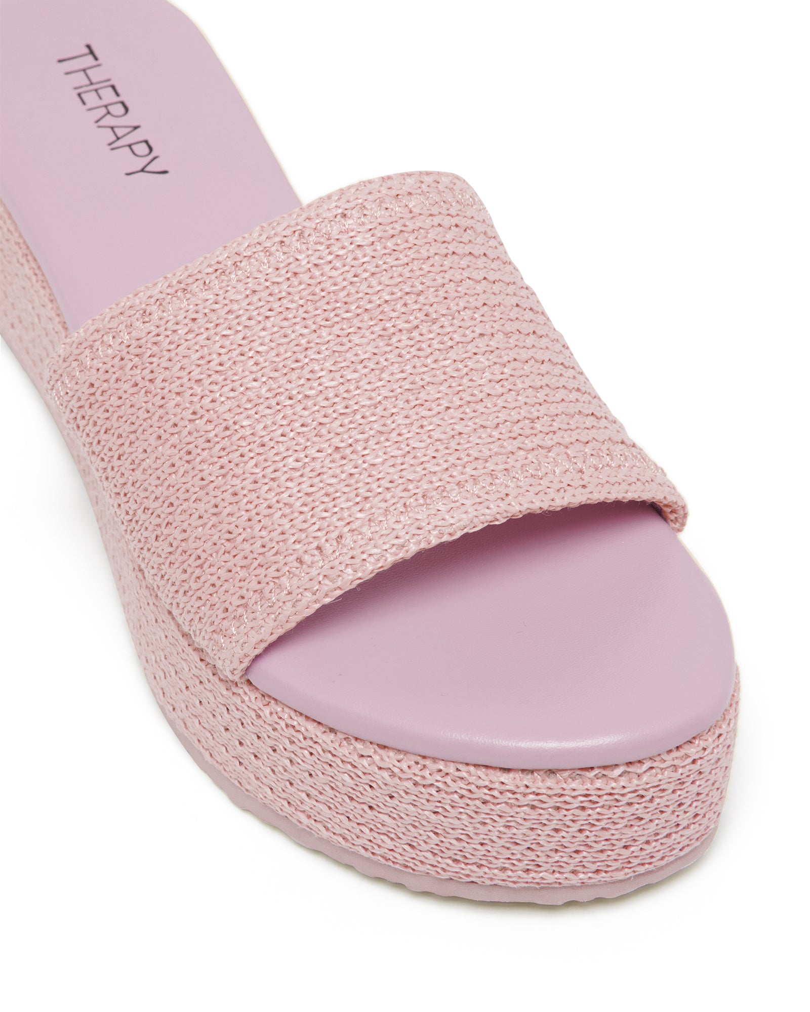 Therapy Shoes Avery Pink Raffia | Women's Sandals | Slides | Flatform
