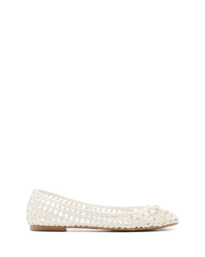 Therapy Shoes Aysha Bone Smooth | Women's Flat | Ballet | Woven | Bow