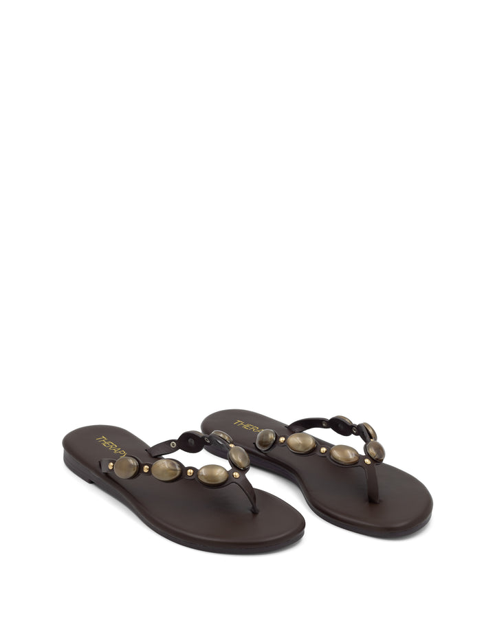 Barth Gemstone Thong Sandal Chocolate