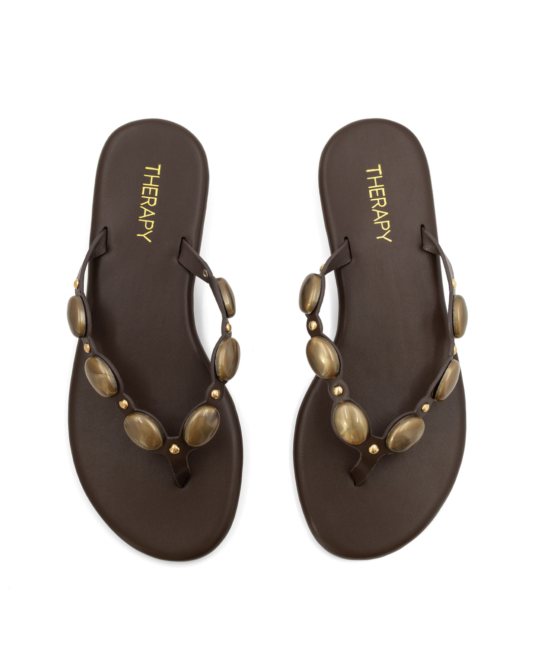 Barth Gemstone Thong Sandal Chocolate