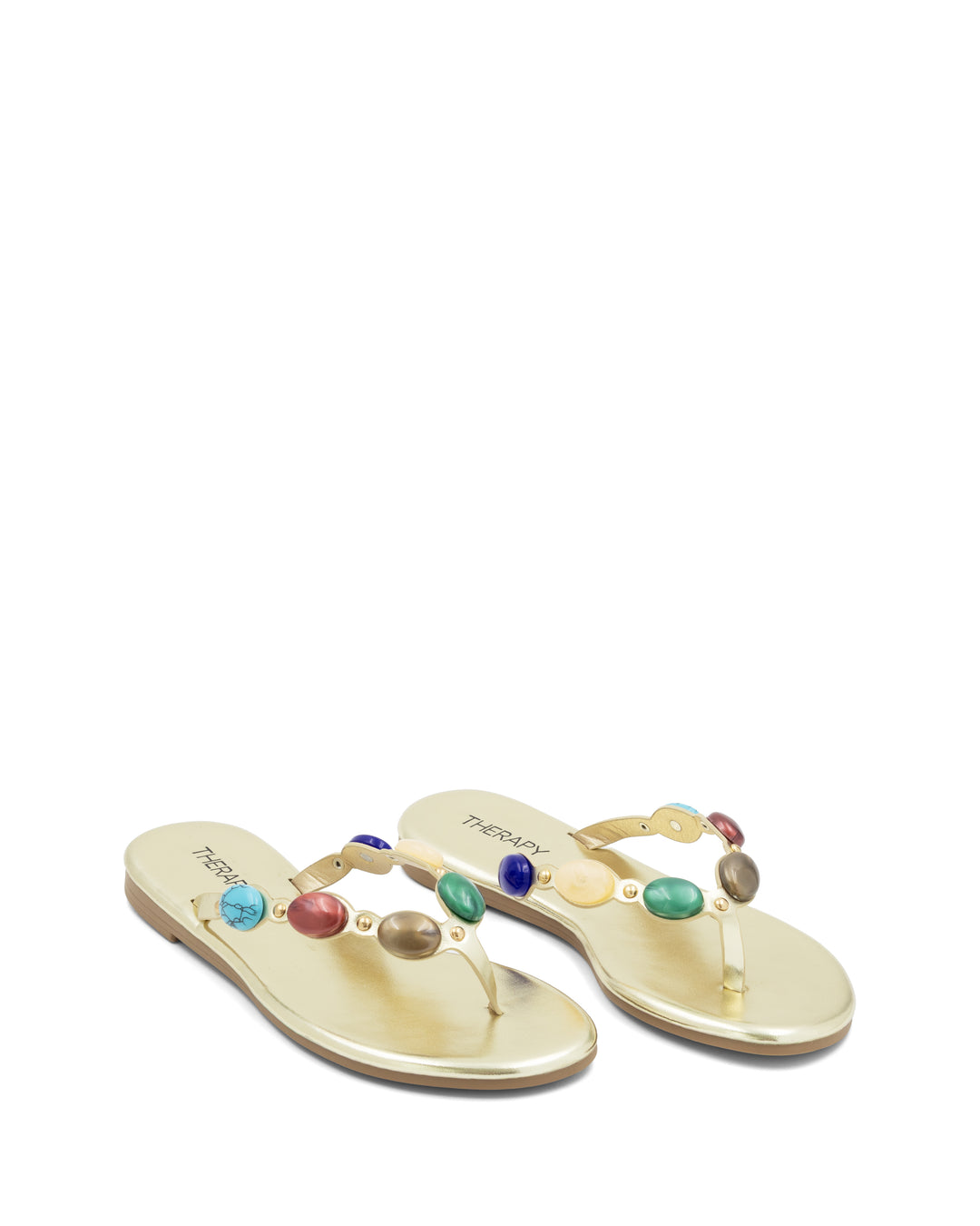 Barth Gemstone Thong Sandal Gold