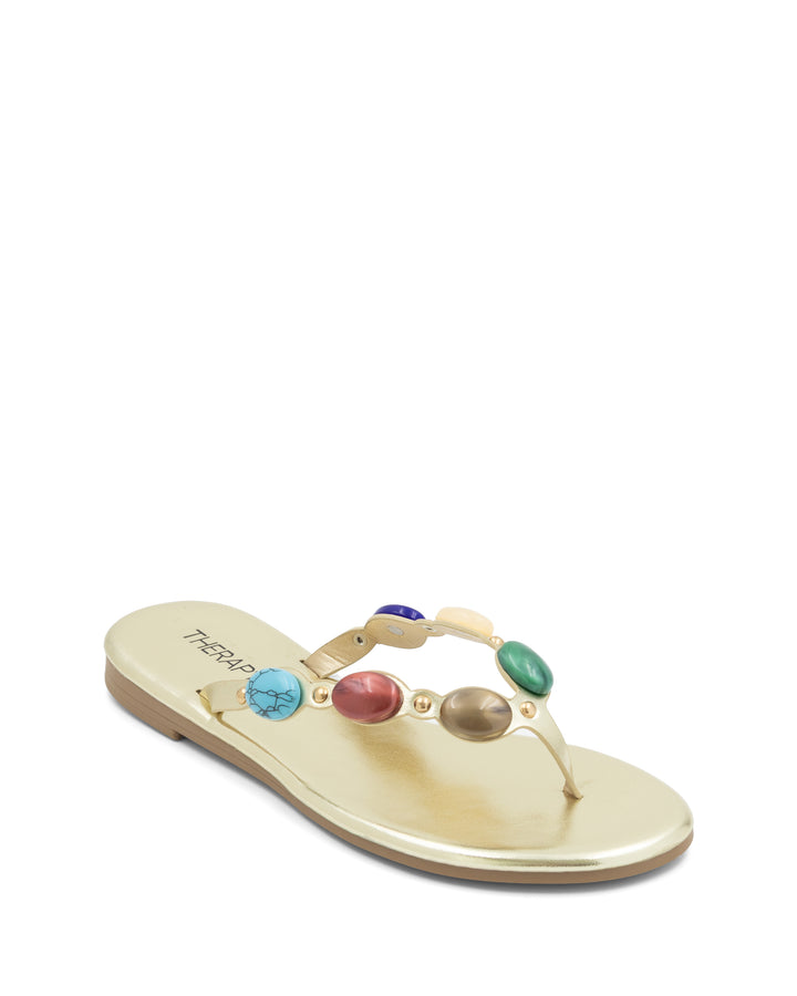 Barth Gemstone Thong Sandal Gold