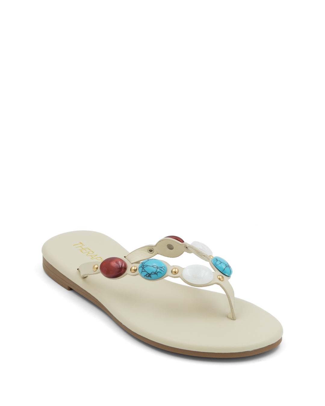 Barth Gemstone Thong Sandal Ivory