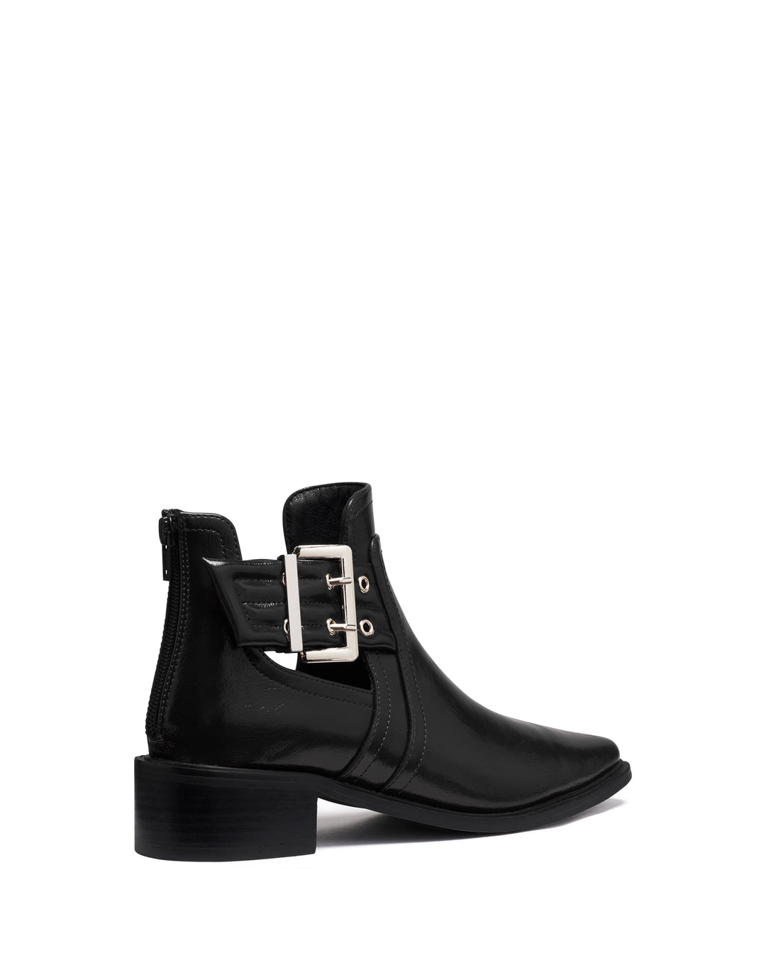 Baylee Ankle Boot Black Crinkle Patent