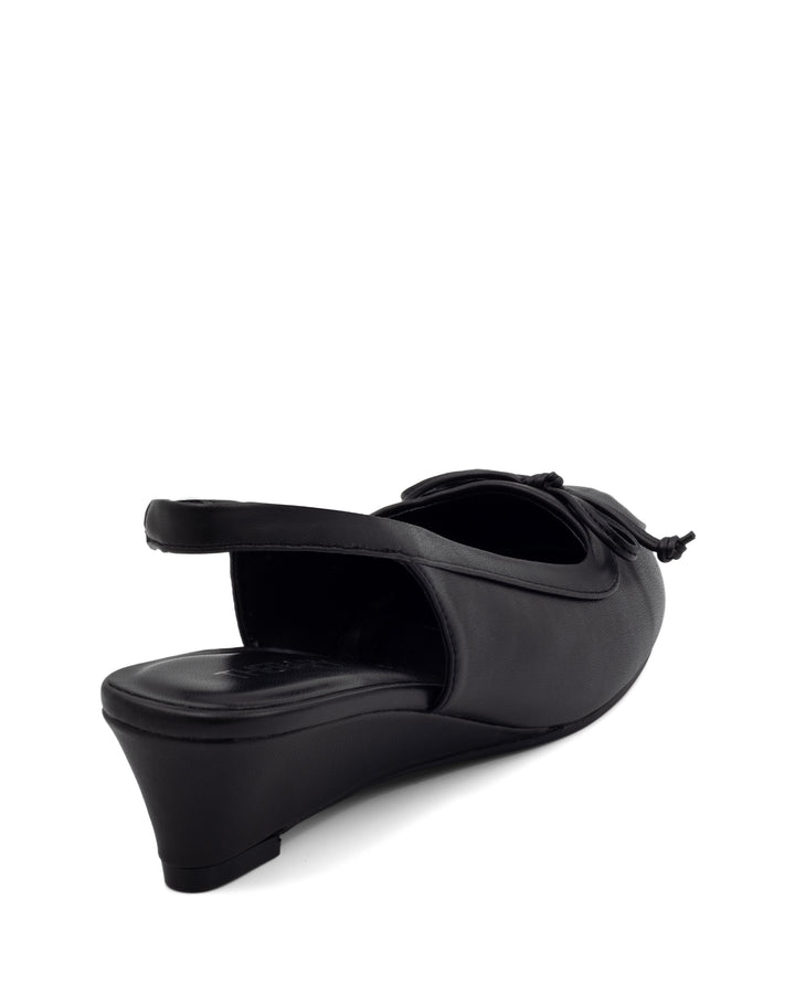 Cate Slingback Wedge Black