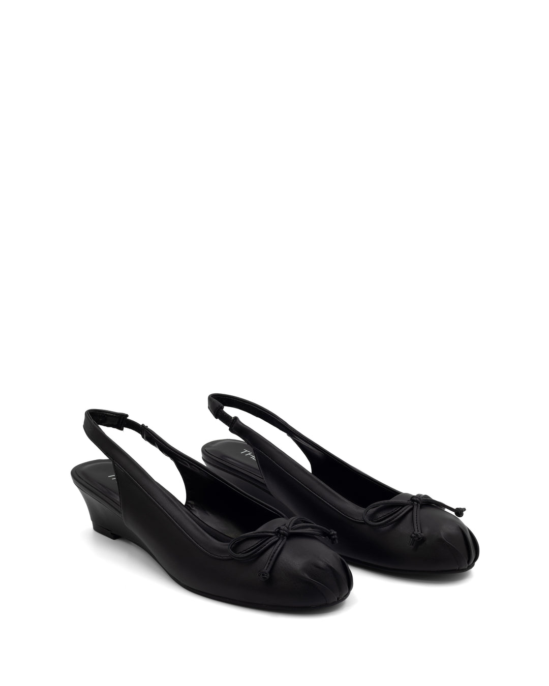 Cate Slingback Wedge Black