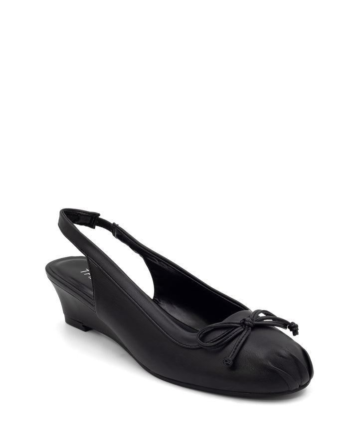 Cate Slingback Wedge Black