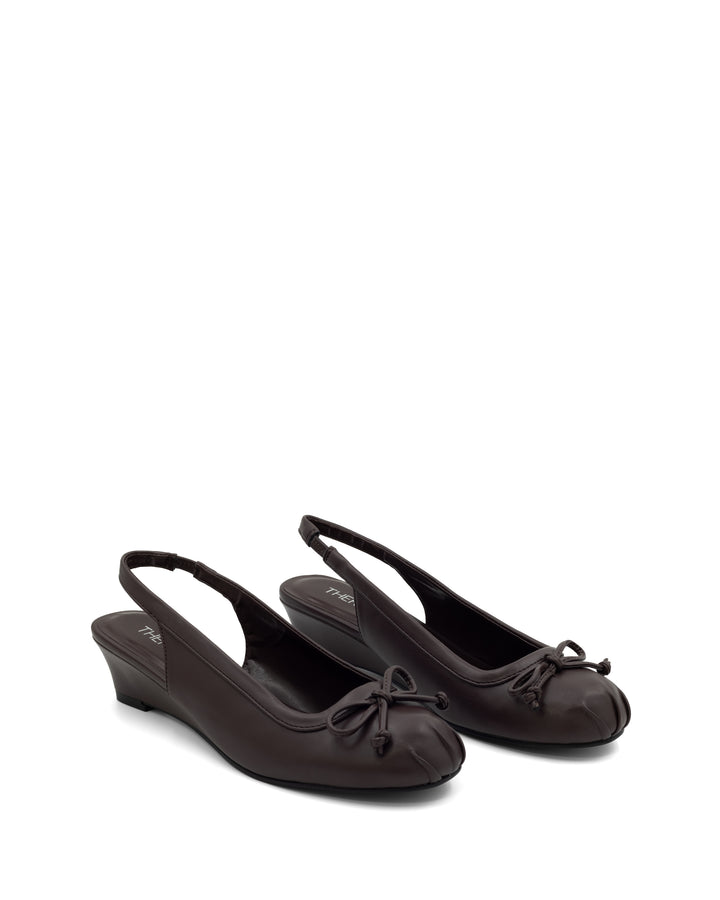 Cate Slingback Wedge Chocolate