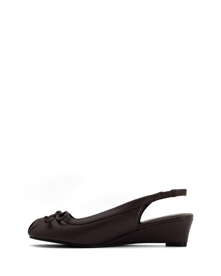 Cate Slingback Wedge Chocolate