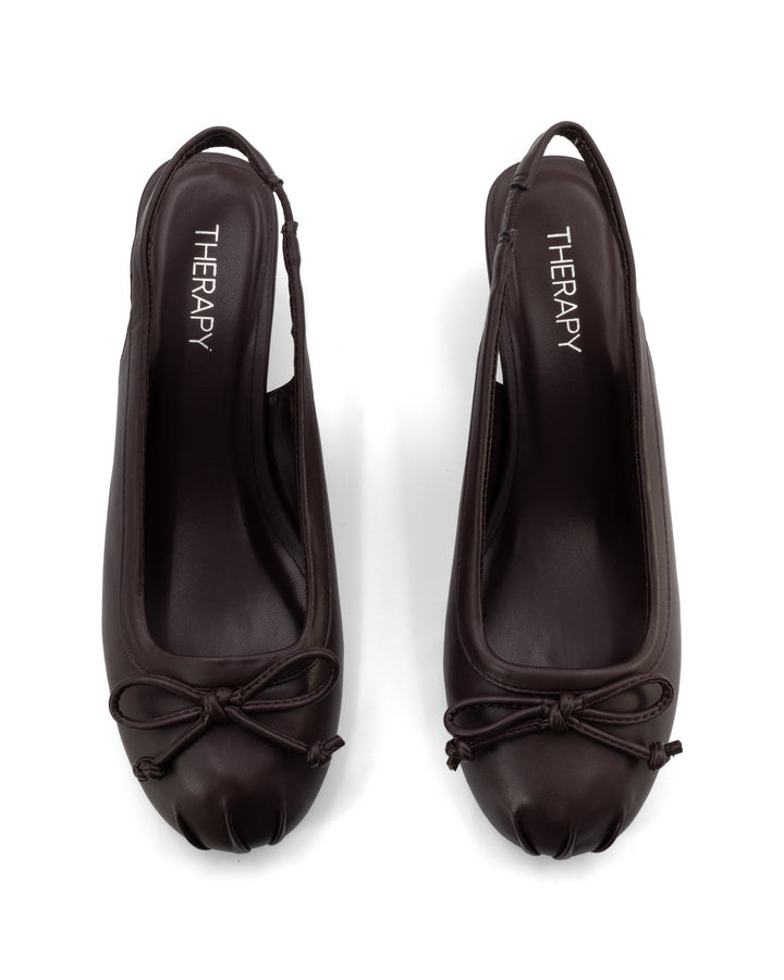 Cate Slingback Wedge Chocolate