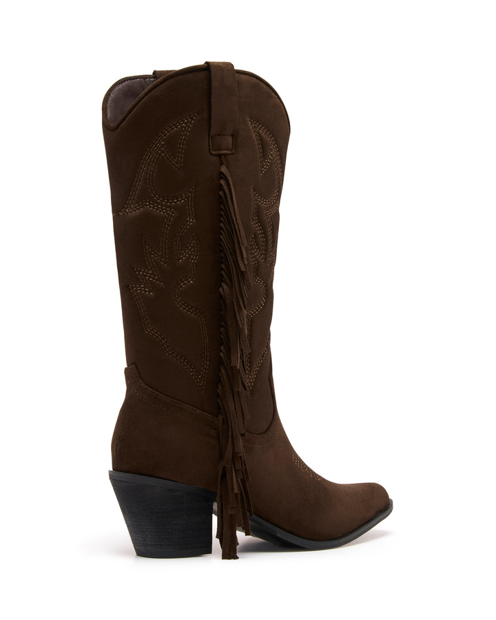Chaos Western Boot Chocolate Microsuede