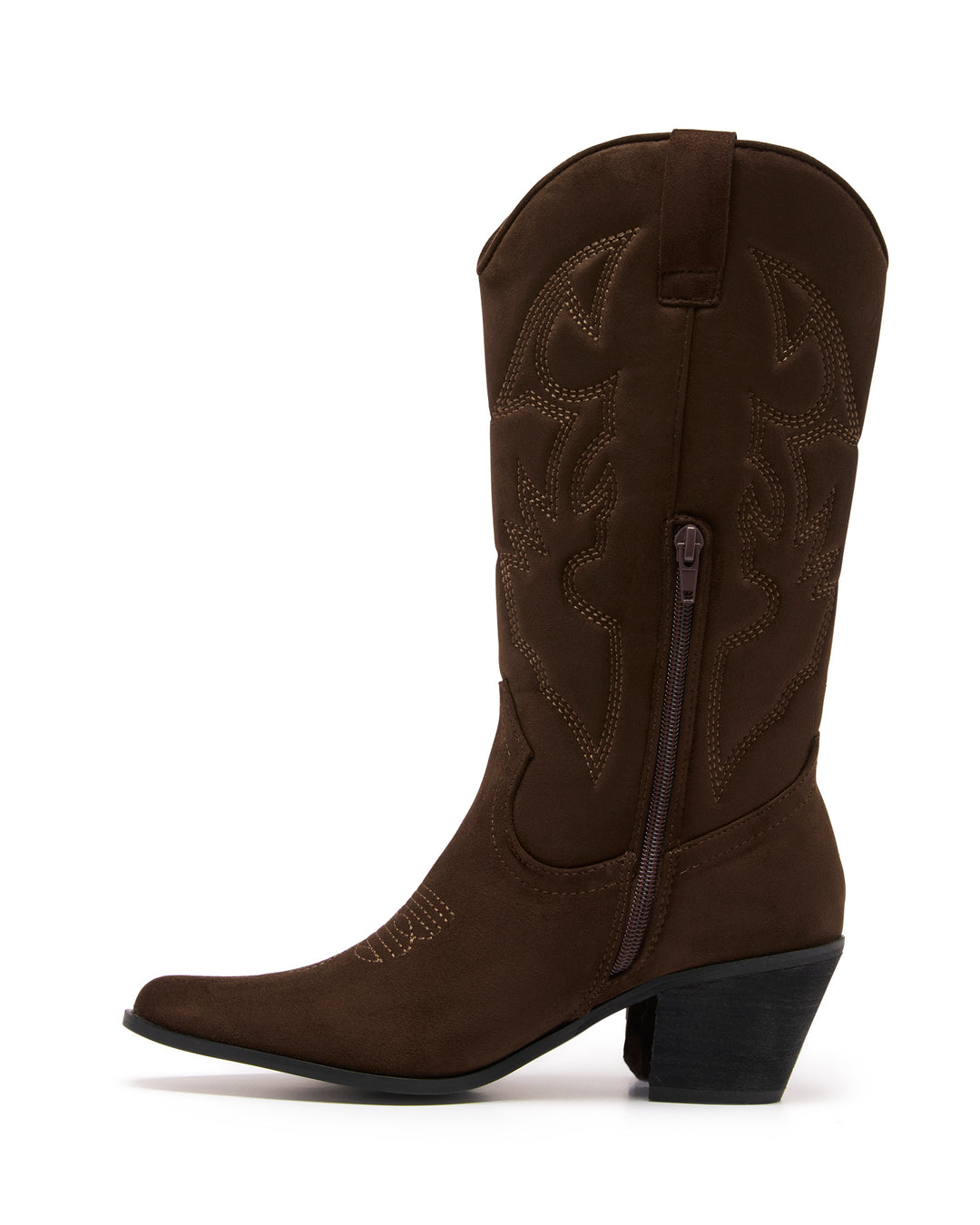 Chaos Western Boot Chocolate Microsuede