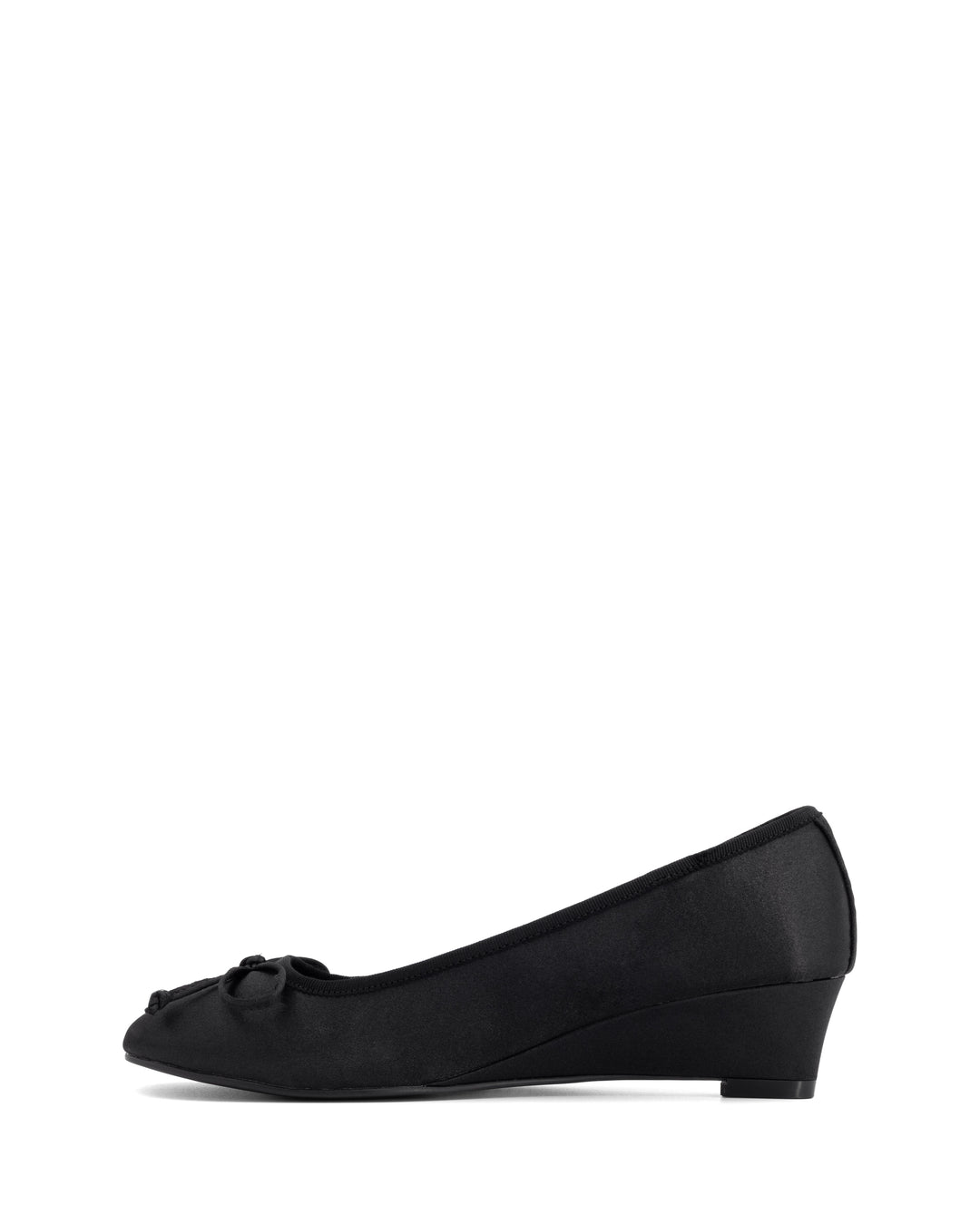 Charli Wedge Ballet Black Satin