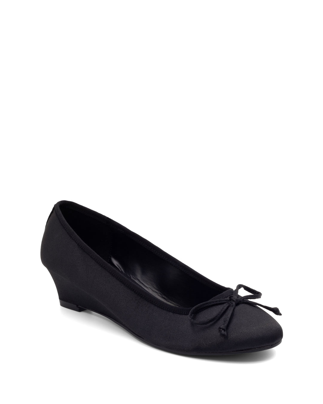Charli Wedge Ballet Black Satin