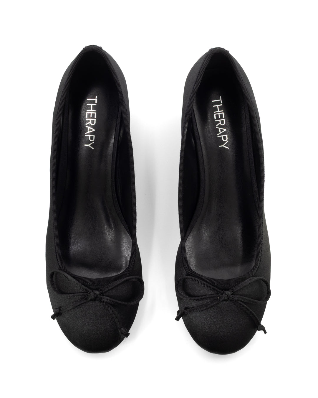 Charli Wedge Ballet Black Satin