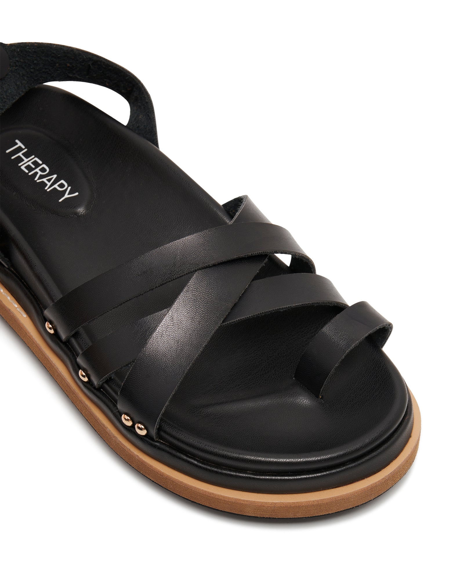 Therapy Shoes Coco Black | Women's Sandals | Flatform | Chunky | Footbed