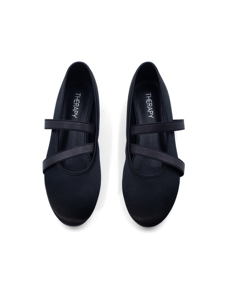 Dancer Ballet Flat Black Satin