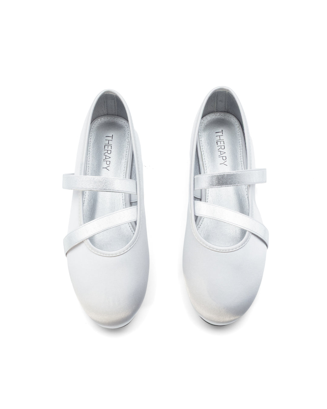 Dancer Ballet Flat Silver Satin