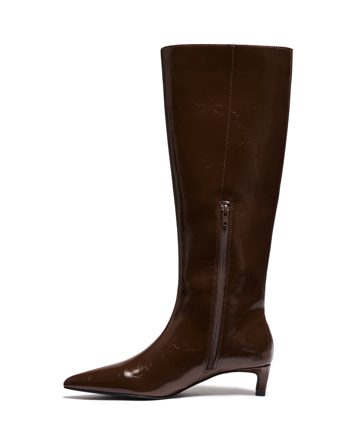 Destiny Tall Boot Chocolate Textured