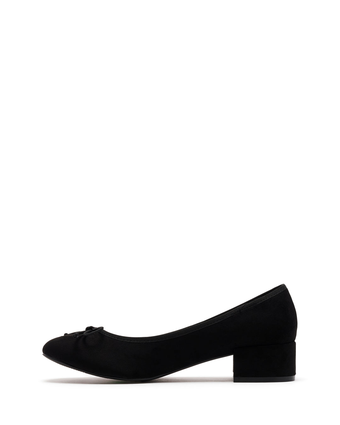 Diana Ballet Heel Black Microsuede