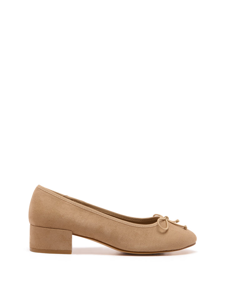 Diana Ballet Heel Mocha Microsuede
