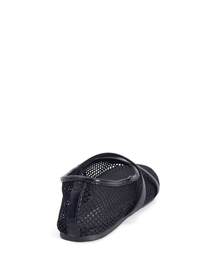District Ballet Flat Black Mesh